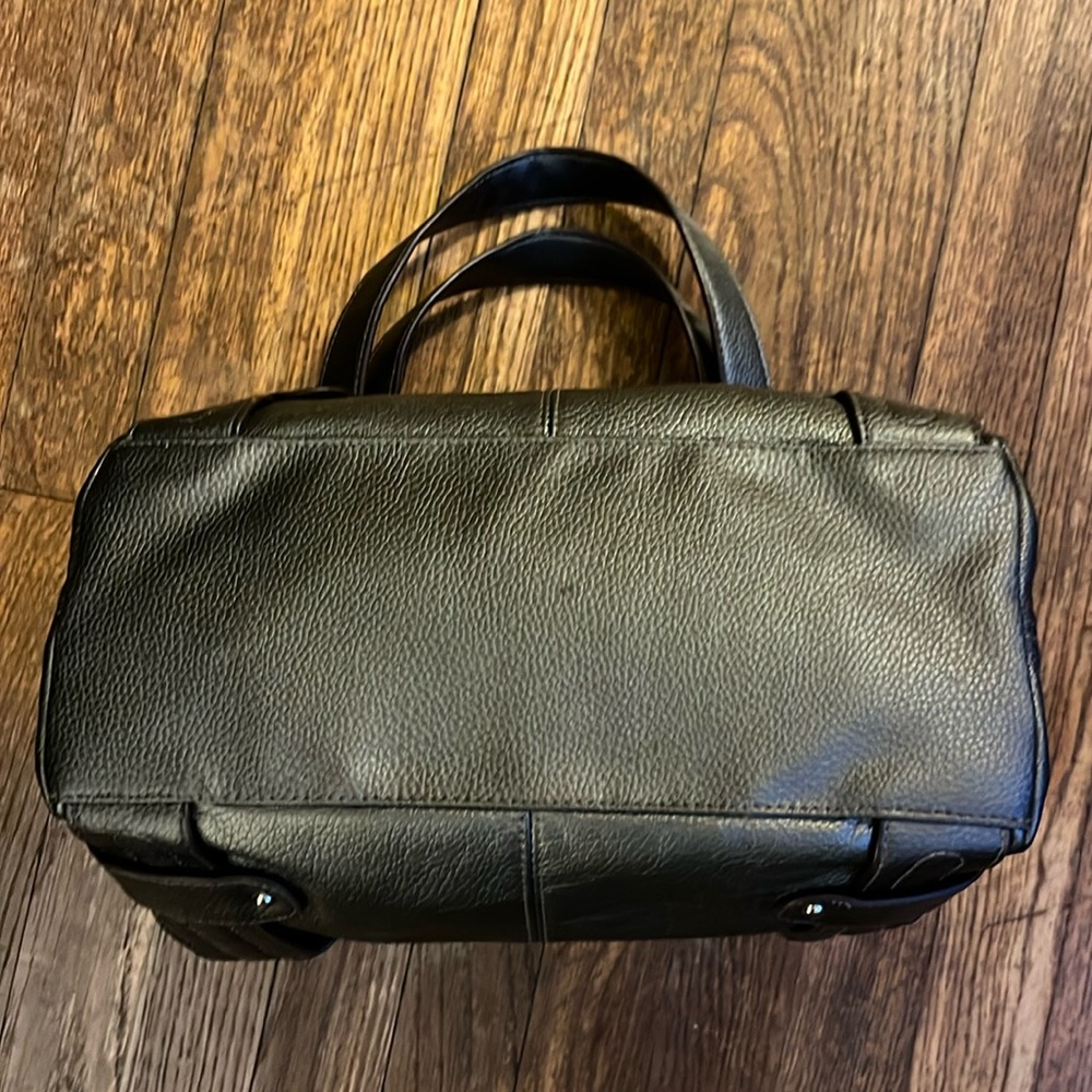 Tignanello shoulder bag pebbled leather gray metallic quiet luxury - Picture 6 of 14